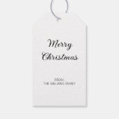 Elegant Winter Deer Christmas Cadeaulabel (Achterkant)