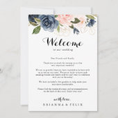 Elegant Winter Floral Wedding Welcome Letter (Voorkant)