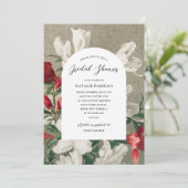 Elegant  Winter Florals Vrijgezellenfeest Kaart (Staand voorkant)