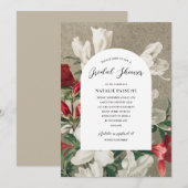 Elegant  Winter Florals Vrijgezellenfeest Kaart (Voorkant / Achterkant)