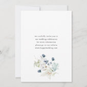 Elegant Winter Foliage Boho Wedding Save the Date (Achterkant)