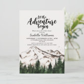 Elegant Winter Forest Adventure Boy Baby shower Kaart (Staand voorkant)