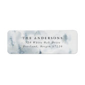Elegant Winter Forest Return Address Label (Voorkant)