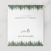 Elegant Winter Forest Watercolor Wedding (Buitenkant ongevouwen)