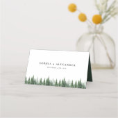 Elegant Winter Forest Watercolor Wedding (Achterkant)