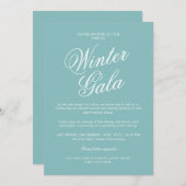 Elegant Winter Gala Invitation Formal Holiday (Devant / Derrière)