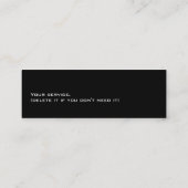 Elegant Winter Grass Mini Visitekaartje (Achterkant)