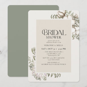 Elegant Winter Greenery Floral Vrijgezellenfeest Kaart