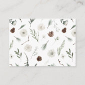 Elegant Winter Hoeveel Kusjes Bloemen Waterverf Informatiekaartje (Achterkant)