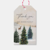 Elegant Winter Holiday Favor en Cadeaulabel (Voorkant)