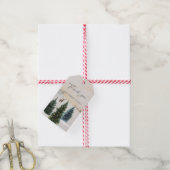 Elegant Winter Holiday Favor en Cadeaulabel (Met Touw)