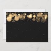 Elegant Winter Housewarming Party Gold Kaart (Achterkant)