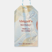 Elegant Winter Ice Skating Birthday  Cadeaulabel (Achterkant)