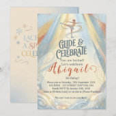 Elegant Winter Ice Skating Birthday Invitation  (Devant / Derrière)