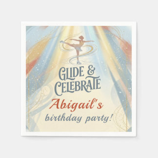 Elegant Winter Ice Skating Birthday Invitation  Servet