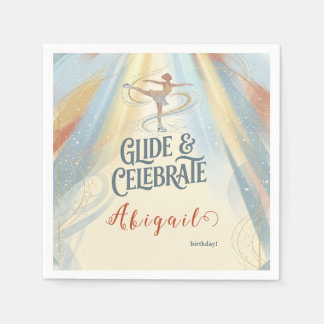 Elegant Winter Ice Skating Birthday Invitation  Servet