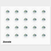 Elegant Winter Kerstboom Retouradres Label (Vel)
