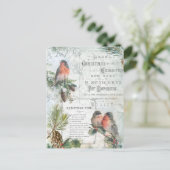 Elegant Winter Kerstroins Feestdagenkaart (Staand voorkant)