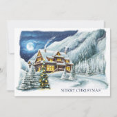 Elegant Winter Land Kerstmis Corporate Greep Feestdagenkaart (Voorkant)