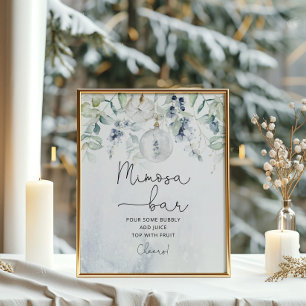Elegant winter Mimosa bar Poster