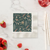 Elegant Winter Napkins with Pinecones Servet (Insitu)