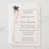 Elegant Winter Photo Wedding Invitation Kaart (Voorkant)