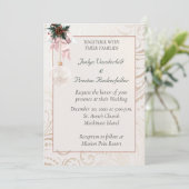 Elegant Winter Photo Wedding Invitation Kaart (Staand voorkant)