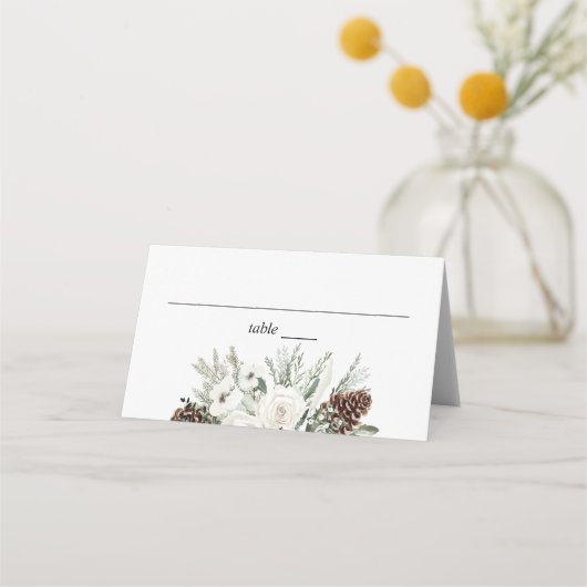 Elegant Winter Pine Bruiloft (Voorkant)