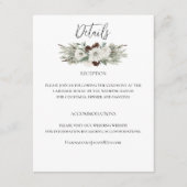 Elegant Winter Pine Cone Wedding Informatiekaartje (Voorkant)