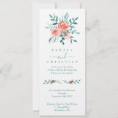 Elegant Winter Rozen, Eucalyptus Wedding Kaart (Voorkant)