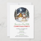 Elegant Winter Scene Christmas Party Invitation (Devant)