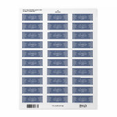 Elegant Winter Snowflake Design in Blauw Etiket (Full Sheet)