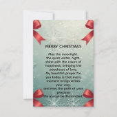 Elegant Winter Snowflake Frame with Red Bows Aankondiging (Voorkant)