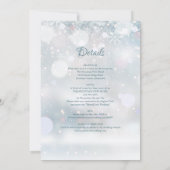 Elegant Winter Snowflakes All In One Wedding Kaart (Achterkant)