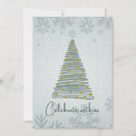 Elegant Winter themed Snow Xmas - Kerstmis Kaart