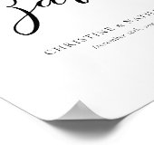 Elegant Winter Wedding Bar Sign Poster (Hoek)