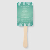 Elegant Winter Wedding Ceremony Programme Handwaaier (Voorkant)