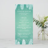 Elegant Winter Wedding Ceremony Programme Programma (Staand voorkant)