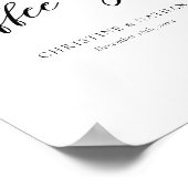 Elegant Winter Wedding Coffee Bar Sign Poster (Hoek)