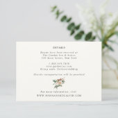 Elegant Winter Wedding Details Card Kaart (Staand voorkant)