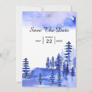 Elegant Winter Wedding Invitation Kaart Vector tem