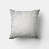 Elegant Winter Wedding Mr & Mrs Favor Silver Kussen (Achterkant)