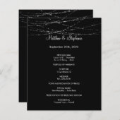 elegant winter Wedding Program Flyer 5,5 x 8,5 inc (Voorkant / Achterkant)