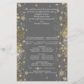 elegant winter Wedding Program Flyer 5,5 x 8,5 inc (Achterkant)
