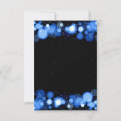 Elegant Winter Wedding RSVP Blue Lights (Achterkant)
