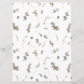 Elegant Winter Wildflower Berry Wedding Menu (Achterkant)