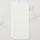 Elegant Winter Witte Pioen Diner Menu Kaart (Achterkant)