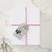 Elegant Winter Woodland Baby shower Cadeaulabel (Met Touw)