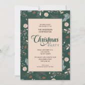 Elegant wintergebladerte Kantoor kerstfeest Kaart (Voorkant)