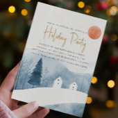 Elegant Winterlandschap Vakantie Party Kaart